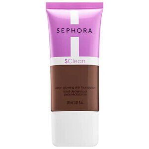 Sephora SClean Glowing Skin Foundation, #39 Deepest Dark with neutral UNDERTONES